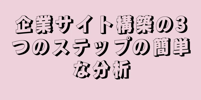 企業サイト構築の3つのステップの簡単な分析