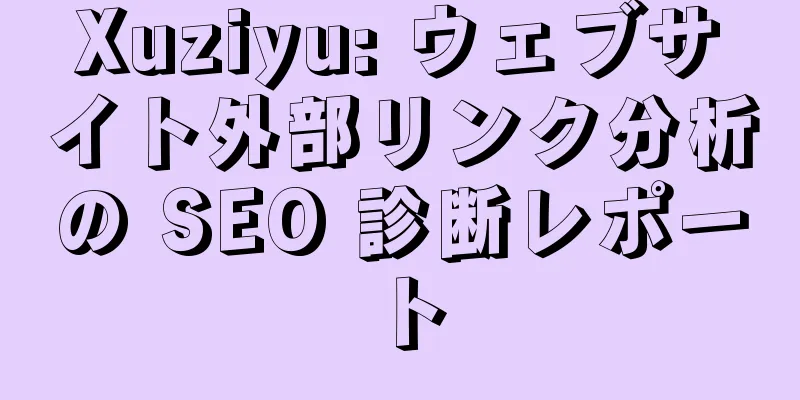 Xuziyu: ウェブサイト外部リンク分析の SEO 診断レポート