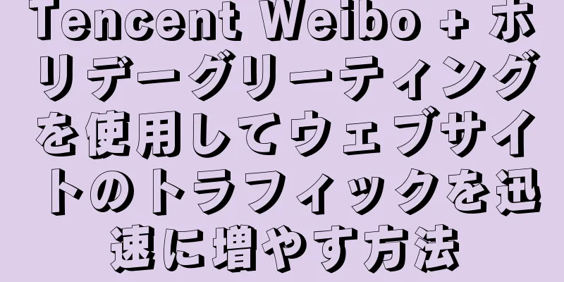 Tencent Weibo + ホリデーグリーティングを使用してウェブサイトのトラフィックを迅速に増やす方法