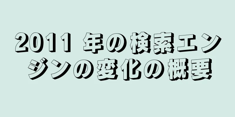 2011 年の検索エンジンの変化の概要