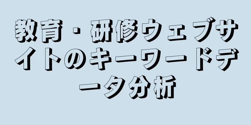教育・研修ウェブサイトのキーワードデータ分析