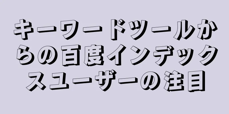キーワードツールからの百度インデックスユーザーの注目