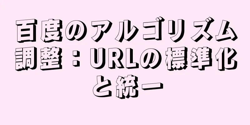 百度のアルゴリズム調整：URLの標準化と統一