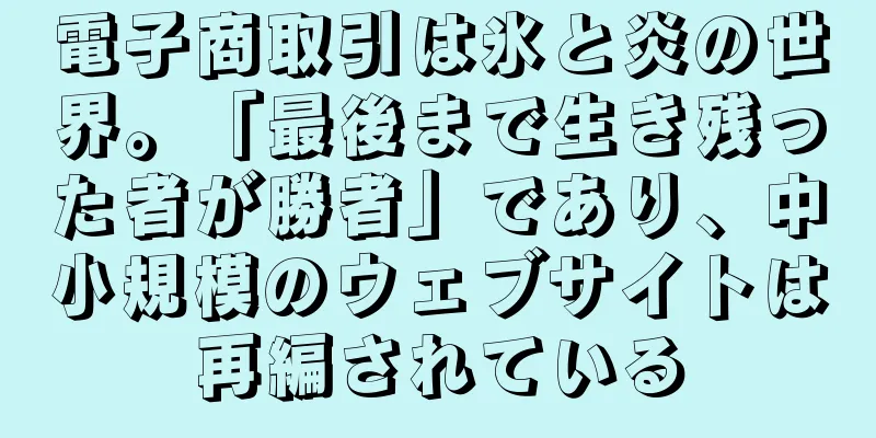 電子商取引は氷と炎の世界。「最後まで生き残った者が勝者」であり、中小規模のウェブサイトは再編されている
