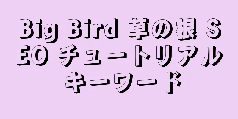 Big Bird 草の根 SEO チュートリアル キーワード