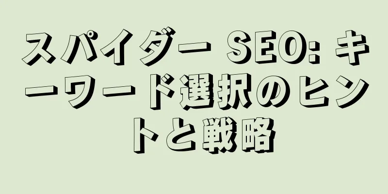 スパイダー SEO: キーワード選択のヒントと戦略