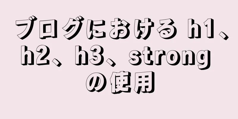 ブログにおける h1、h2、h3、strong の使用