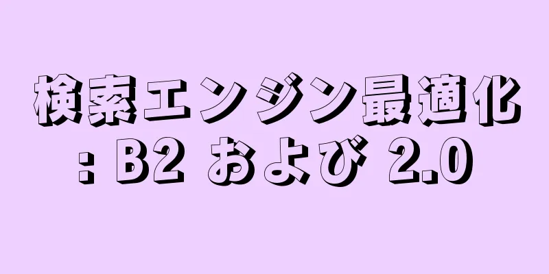 検索エンジン最適化: B2 および 2.0