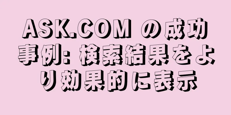 ASK.COM の成功事例: 検索結果をより効果的に表示