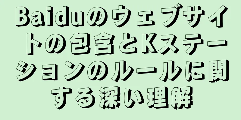 Baiduのウェブサイトの包含とKステーションのルールに関する深い理解