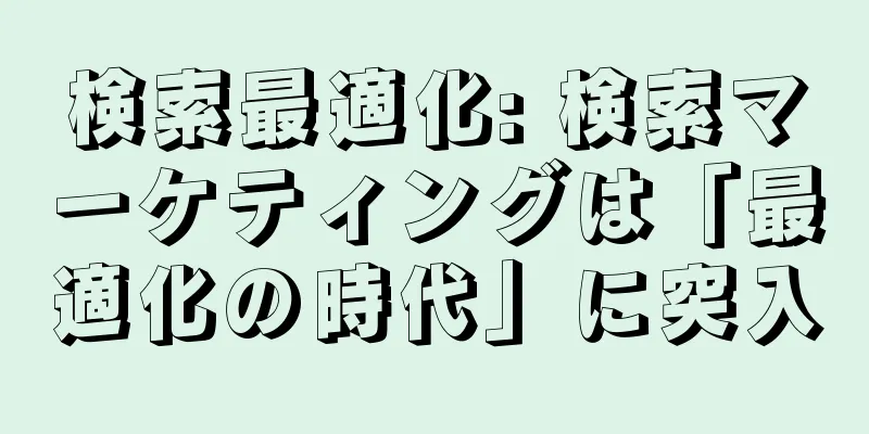検索最適化: 検索マーケティングは「最適化の時代」に突入