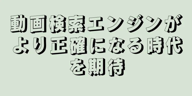 動画検索エンジンがより正確になる時代を期待