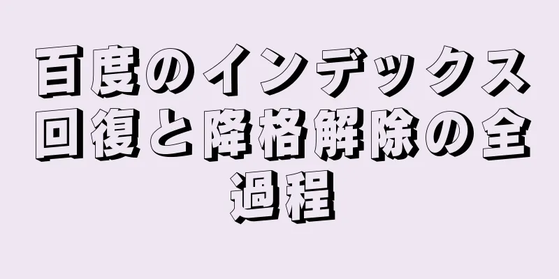 百度のインデックス回復と降格解除の全過程