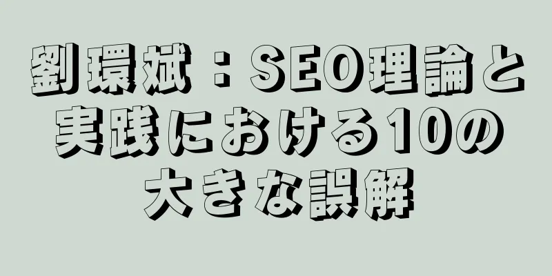 劉環斌：SEO理論と実践における10の大きな誤解