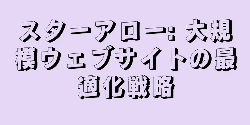 スターアロー: 大規模ウェブサイトの最適化戦略