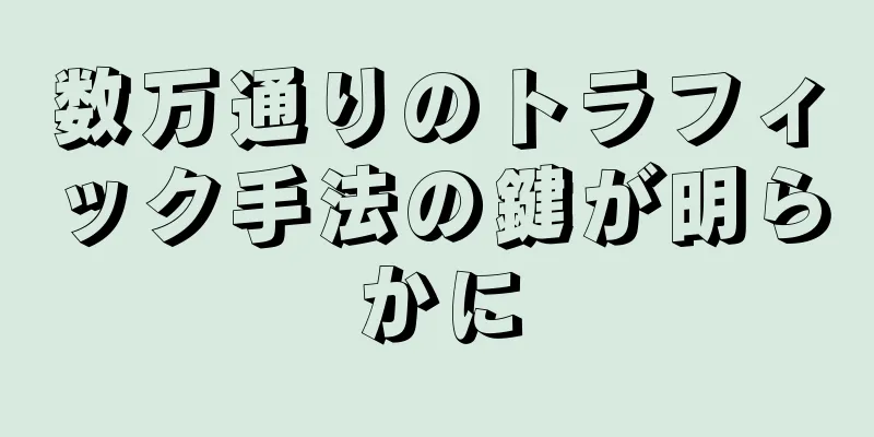 数万通りのトラフィック手法の鍵が明らかに
