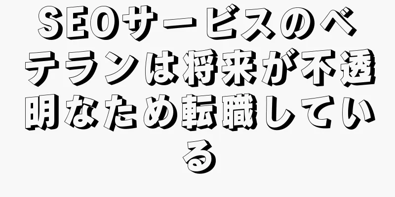 SEOサービスのベテランは将来が不透明なため転職している