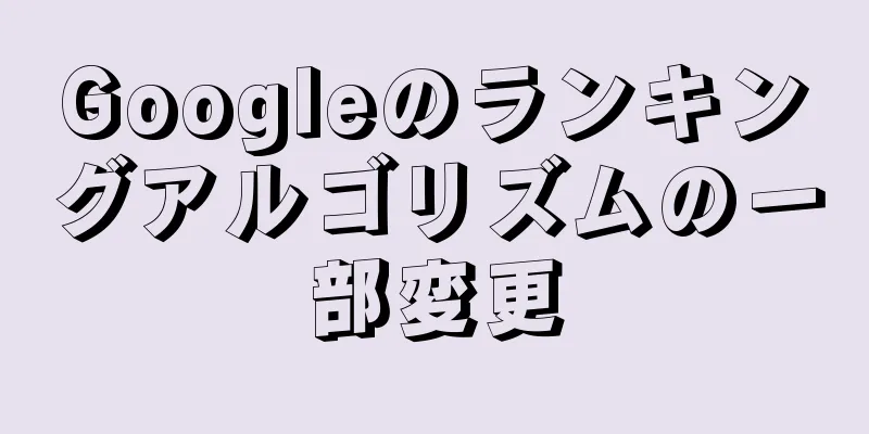 Googleのランキングアルゴリズムの一部変更