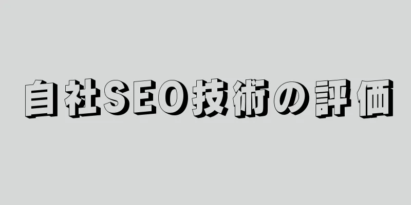自社SEO技術の評価
