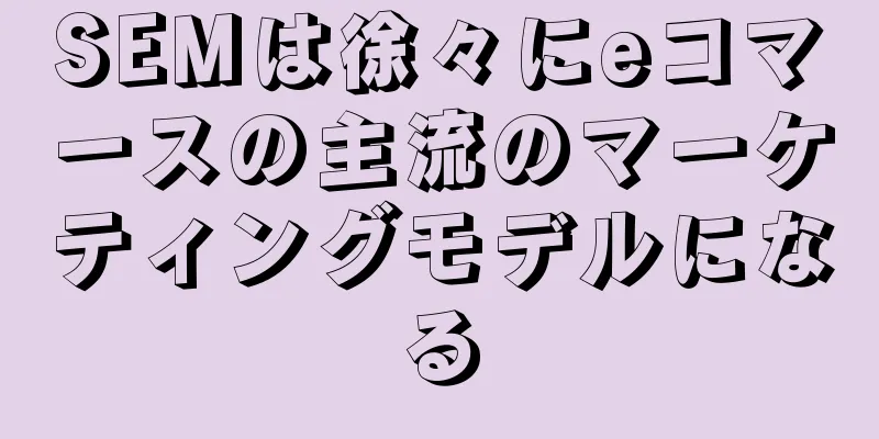 SEMは徐々にeコマースの主流のマーケティングモデルになる