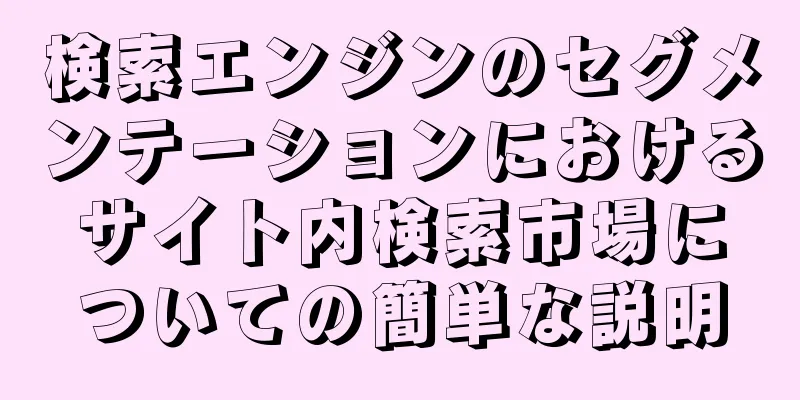 検索エンジンのセグメンテーションにおけるサイト内検索市場についての簡単な説明