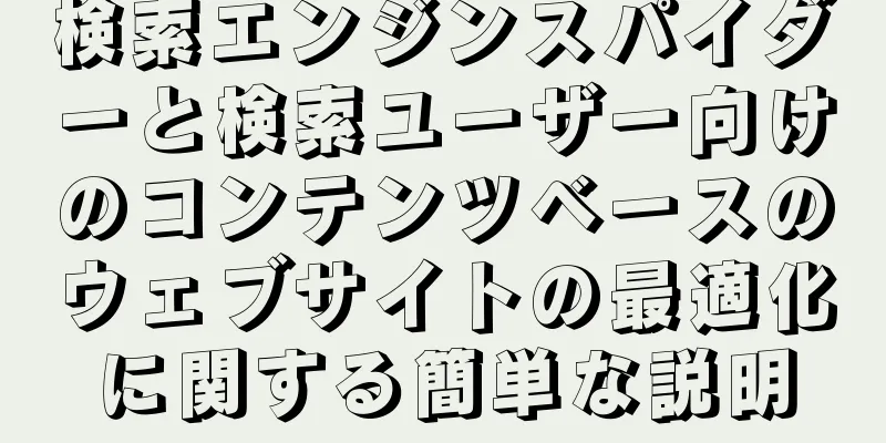 検索エンジンスパイダーと検索ユーザー向けのコンテンツベースのウェブサイトの最適化に関する簡単な説明