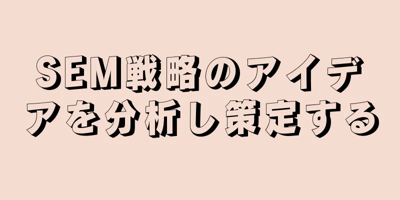 SEM戦略のアイデアを分析し策定する