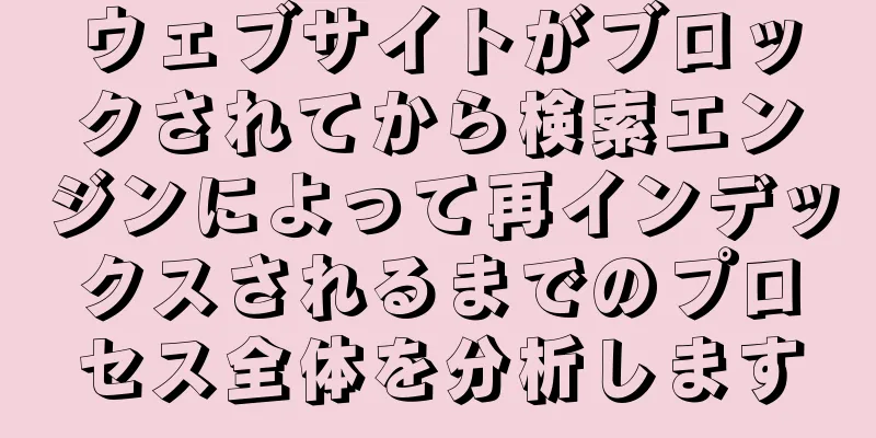 ウェブサイトがブロックされてから検索エンジンによって再インデックスされるまでのプロセス全体を分析します