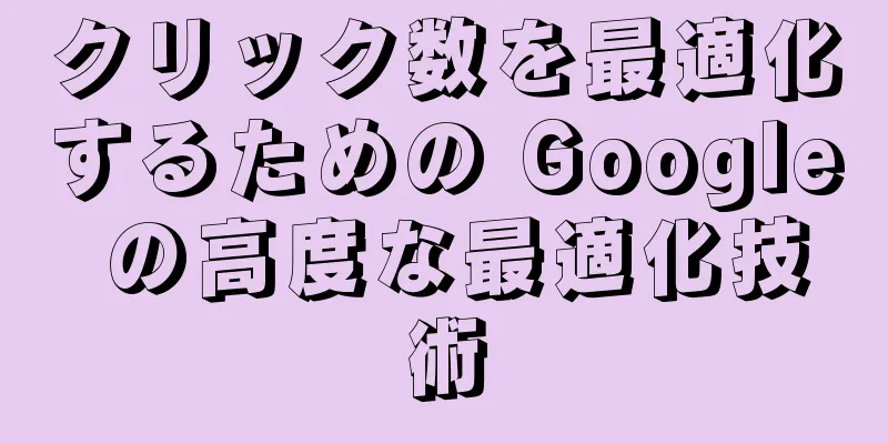 クリック数を最適化するための Google の高度な最適化技術