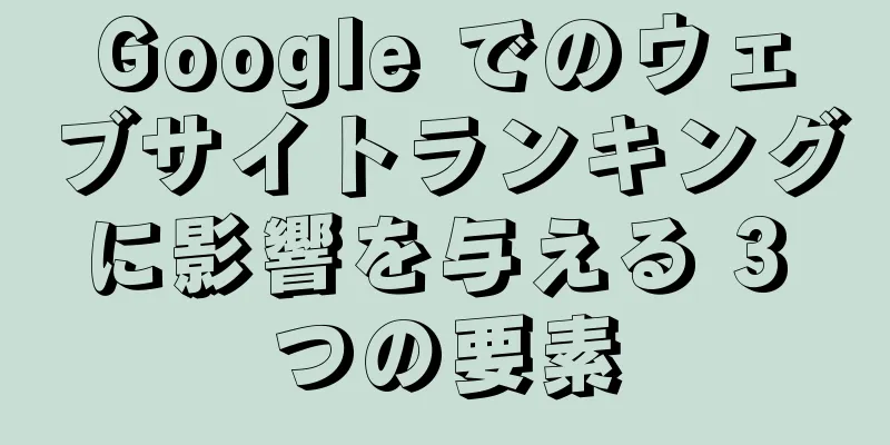 Google でのウェブサイトランキングに影響を与える 3 つの要素