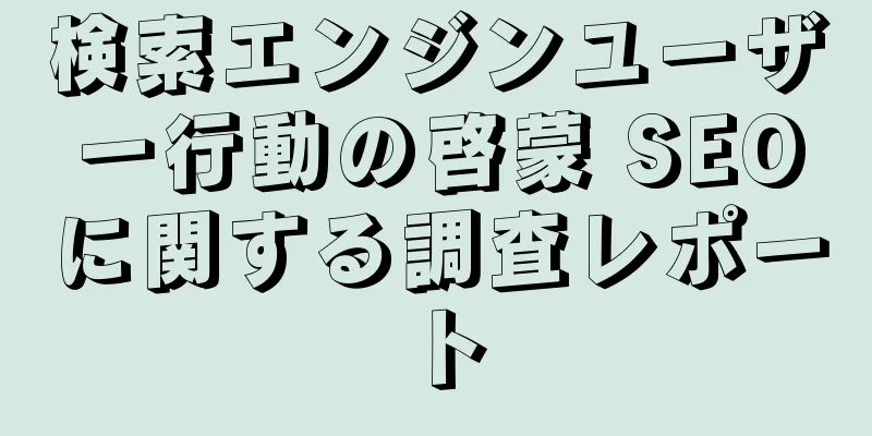 検索エンジンユーザー行動の啓蒙 SEOに関する調査レポート