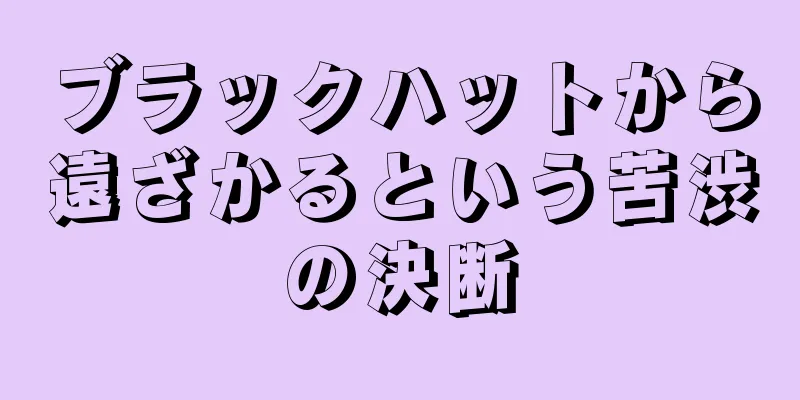 ブラックハットから遠ざかるという苦渋の決断