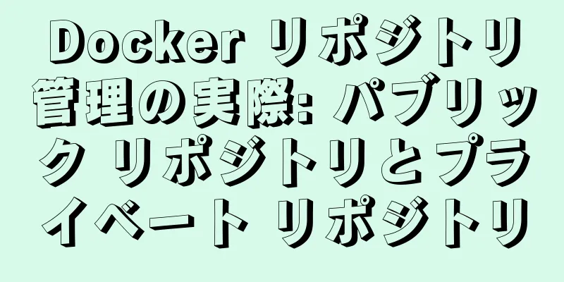 Docker リポジトリ管理の実際: パブリック リポジトリとプライベート リポジトリ