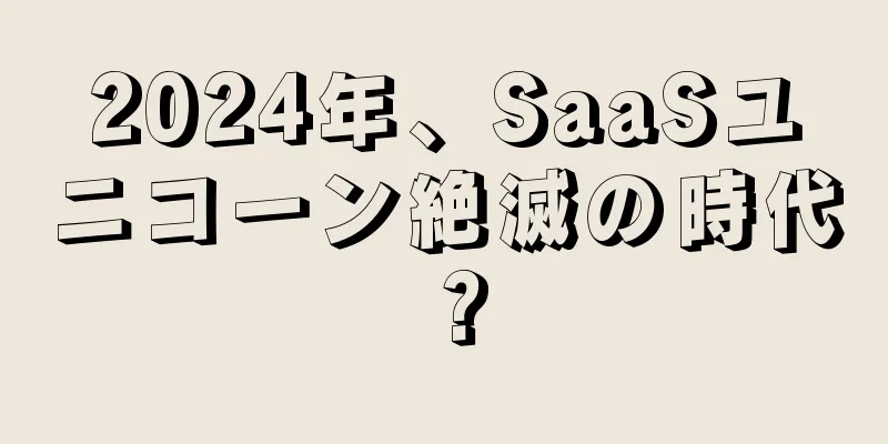 2024年、SaaSユニコーン絶滅の時代？