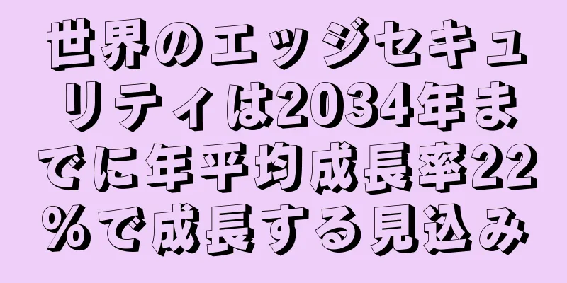 世界のエッジセキュリティは2034年までに年平均成長率22%で成長する見込み