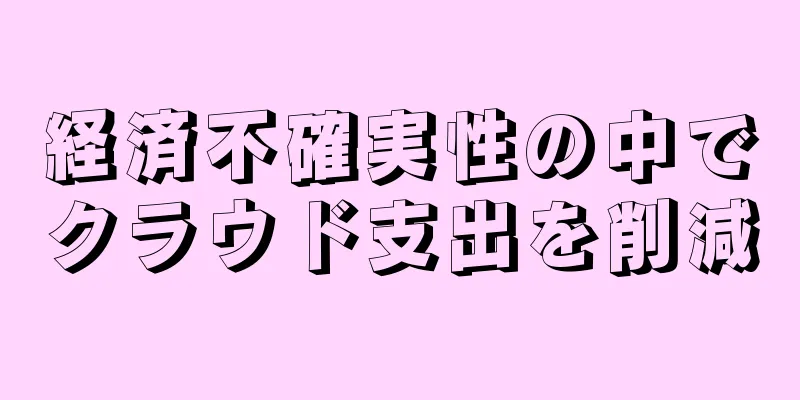 経済不確実性の中でクラウド支出を削減