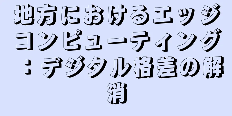 地方におけるエッジコンピューティング：デジタル格差の解消