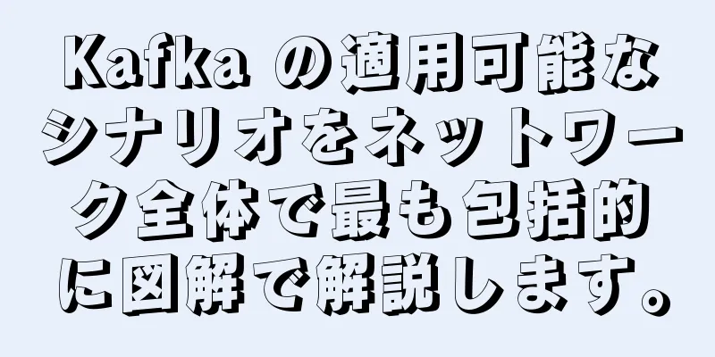 Kafka の適用可能なシナリオをネットワーク全体で最も包括的に図解で解説します。