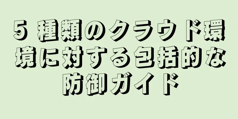 5 種類のクラウド環境に対する包括的な防御ガイド