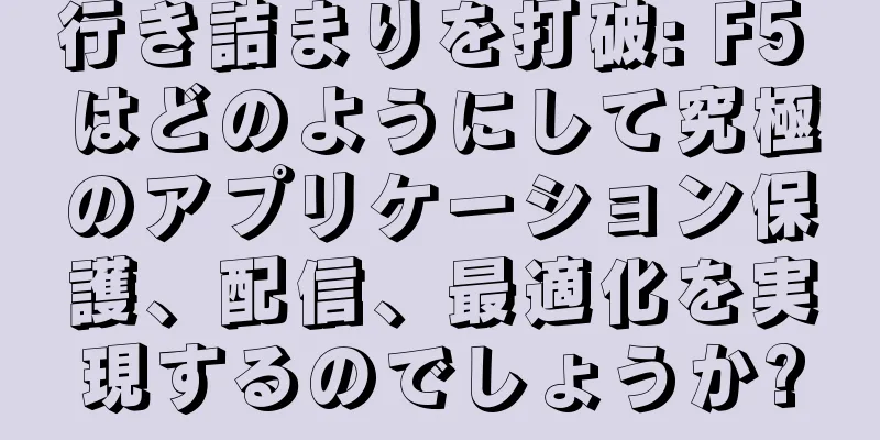 行き詰まりを打破: F5 はどのようにして究極のアプリケーション保護、配信、最適化を実現するのでしょうか?