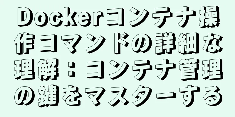 Dockerコンテナ操作コマンドの詳細な理解：コンテナ管理の鍵をマスターする