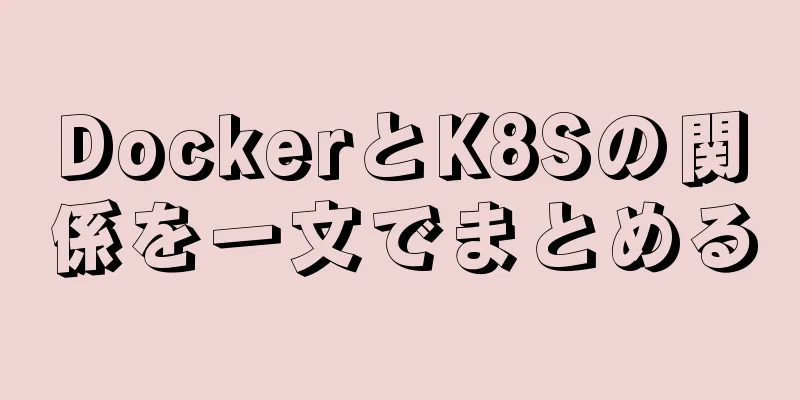 DockerとK8Sの関係を一文でまとめる