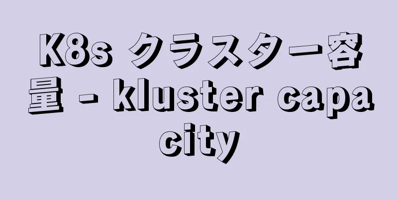 K8s クラスター容量 - kluster capacity