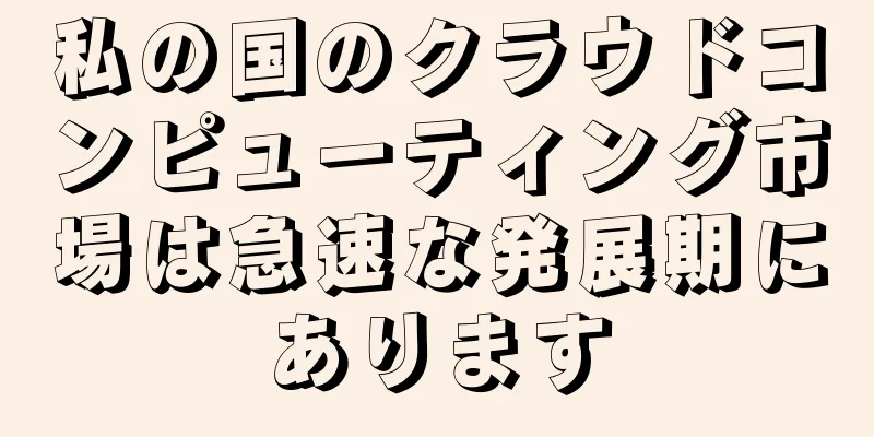 私の国のクラウドコンピューティング市場は急速な発展期にあります