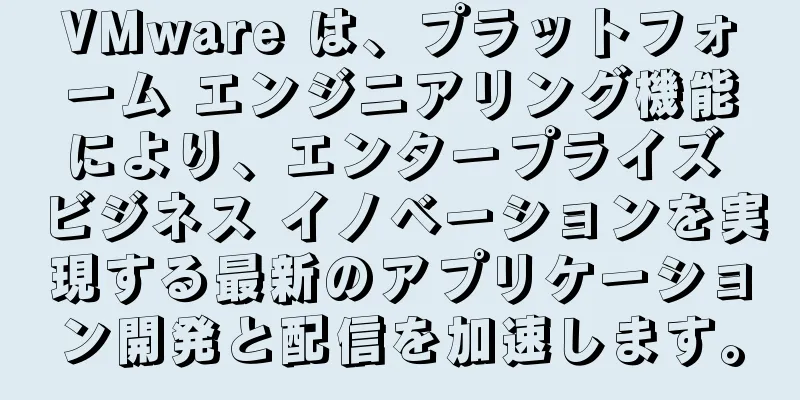 VMware は、プラットフォーム エンジニアリング機能により、エンタープライズ ビジネス イノベーションを実現する最新のアプリケーション開発と配信を加速します。