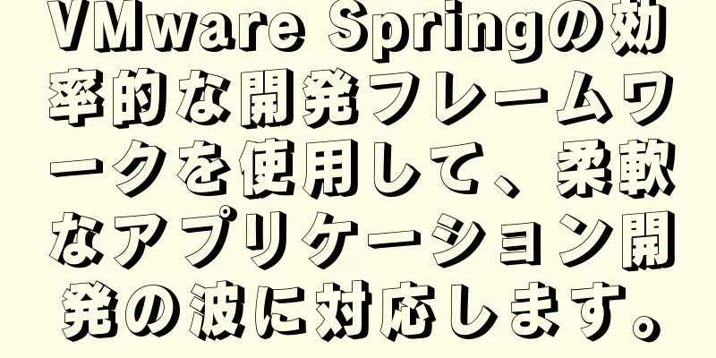VMware Springの効率的な開発フレームワークを使用して、柔軟なアプリケーション開発の波に対応します。