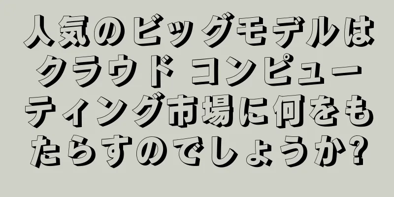 人気のビッグモデルはクラウド コンピューティング市場に何をもたらすのでしょうか?