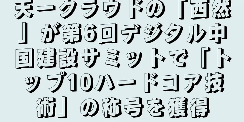 天一クラウドの「西然」が第6回デジタル中国建設サミットで「トップ10ハードコア技術」の称号を獲得