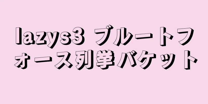 lazys3 ブルートフォース列挙バケット
