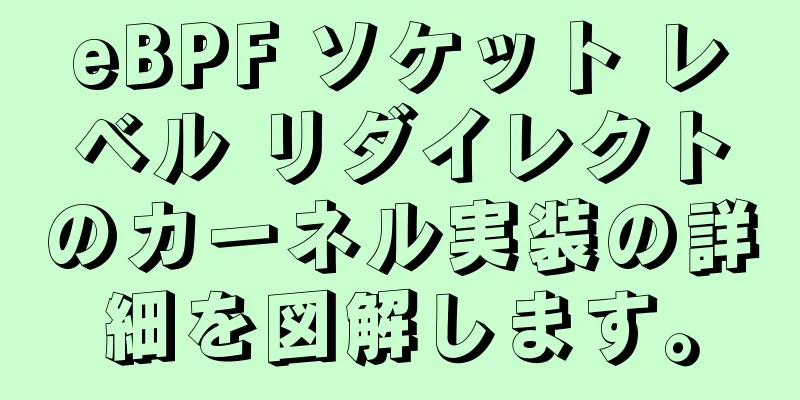 eBPF ソケット レベル リダイレクトのカーネル実装の詳細を図解します。